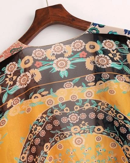 Kimono cache maillot noir bohème pour femmes – Image 9