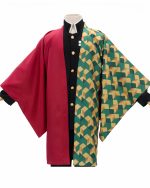 Kimono coréen manches chauve-souris rouge