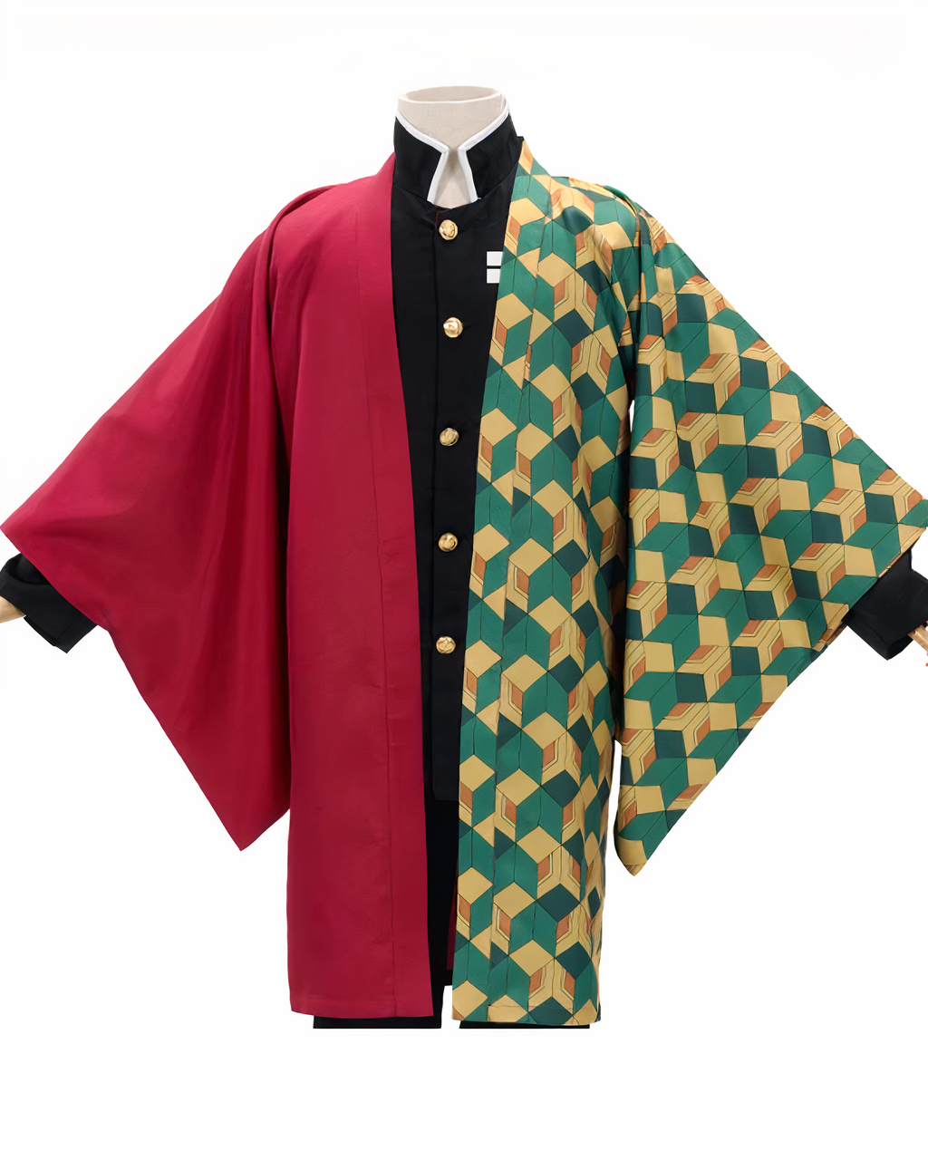 Kimono coréen manches chauve-souris rouge