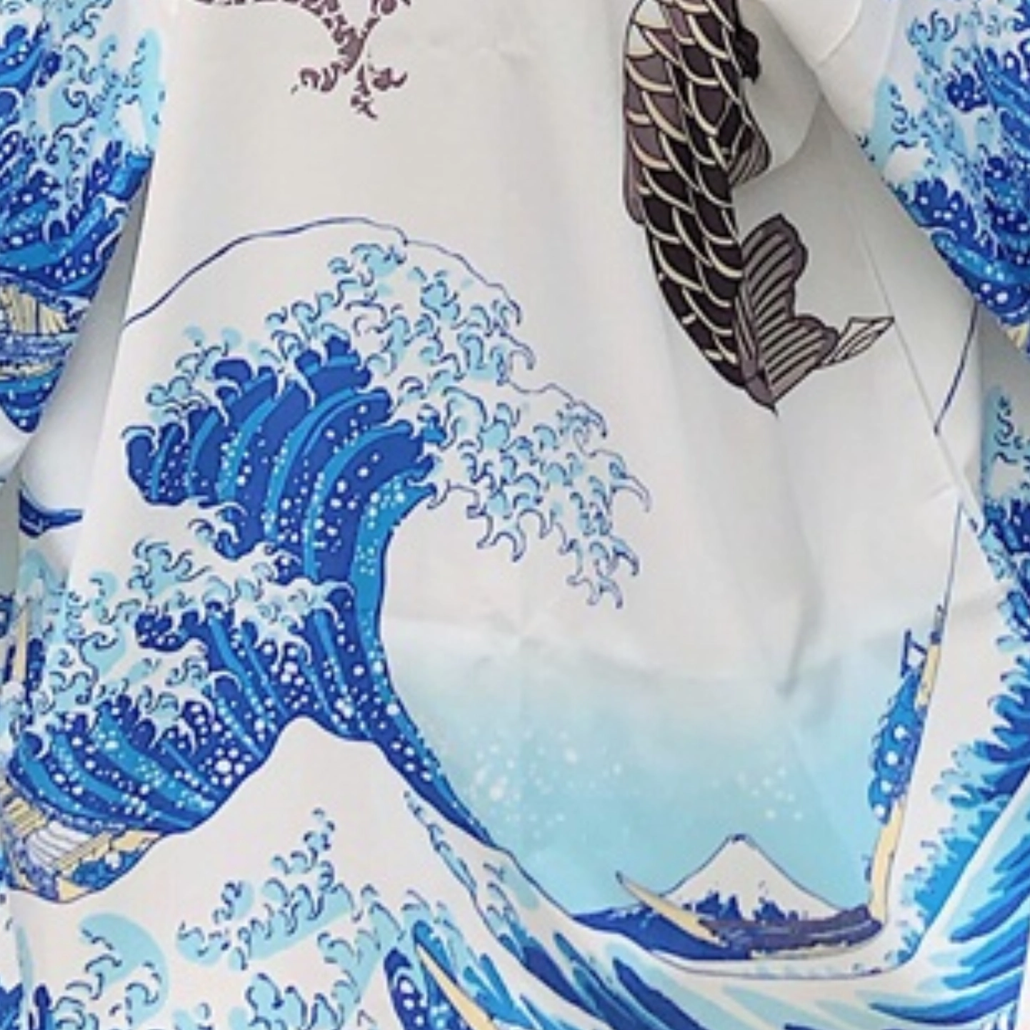 Kimono court bleu ciel pour femme – Image 3