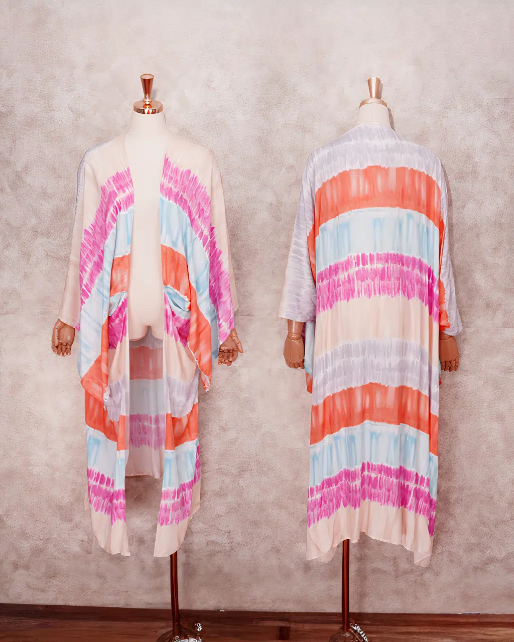 Kimono d’été à motif rayure multicolore pour femmes – Image 5