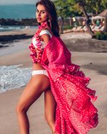Kimono de plage imprimé bohème