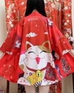 Kimono japonais avec obi pour femme